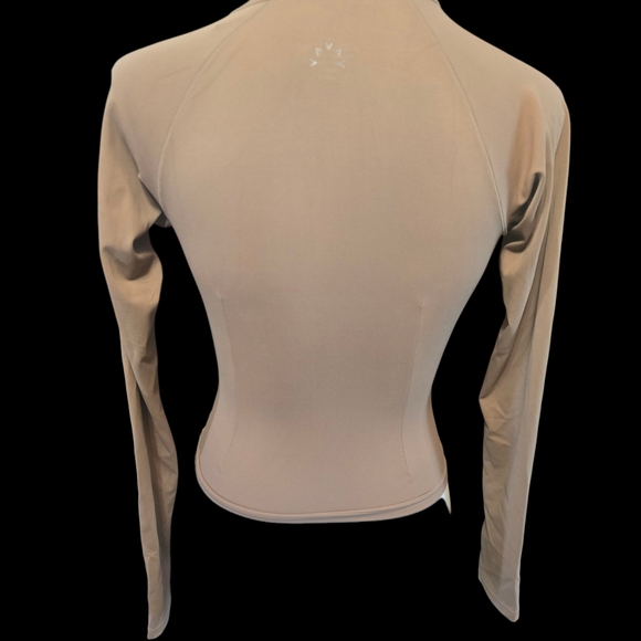Varley Tan Fitted Top with Zipper - Picture 3 of 5
